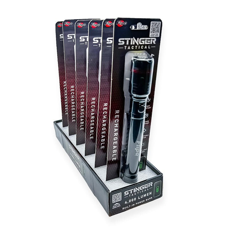 Flipo Stinger™ 4000 Lumen Tactical Flashlight 6 PC Display