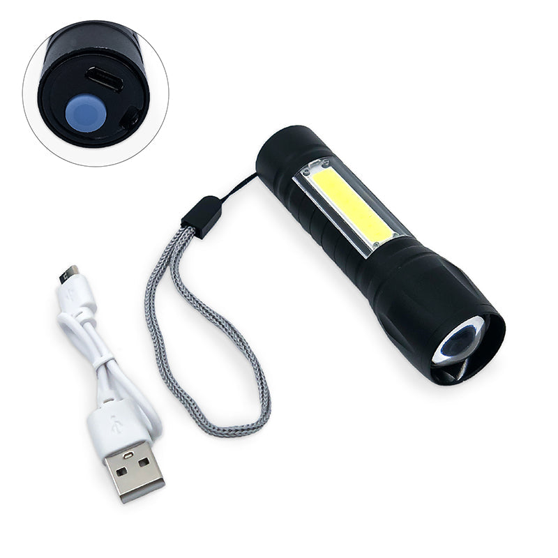 Flipo Micro Stinger Rechargeable LED Flashlight & COB LED Work Light