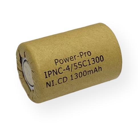 Power Pro 4/5 Sub C 1300mAh Ni-Cd Flat Top