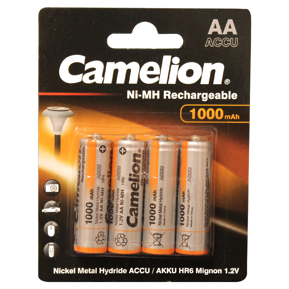 Camelion AA Ni-MH 1000mAh Rechargeable 4pk Blister