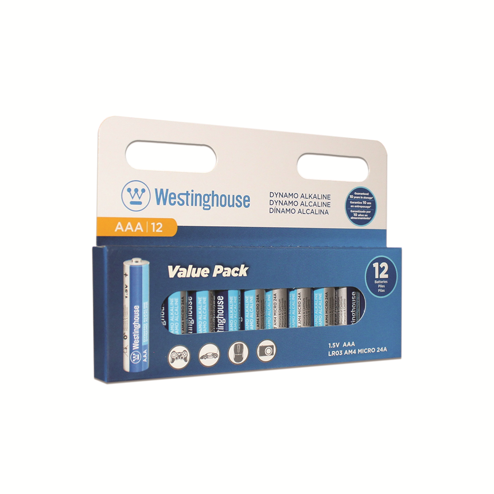 Westinghouse AAA Dynamo Alkaline Hangable 12 Pack