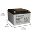 Westinghouse WA12220-F13, 12V  22Ah F13 Terminal, Sealed Lead Acid Rechargeable Battery