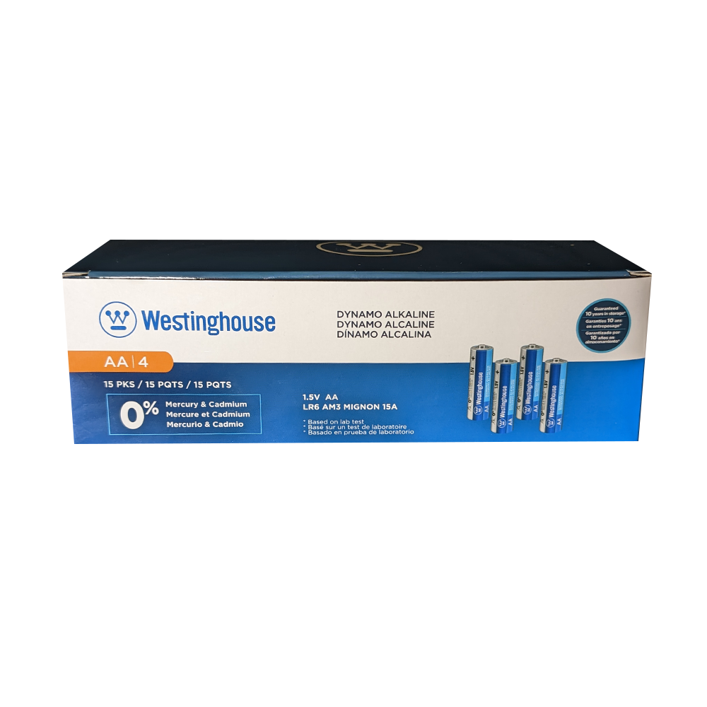 Westinghouse AA Dynamo Alkaline 60 Pack Box