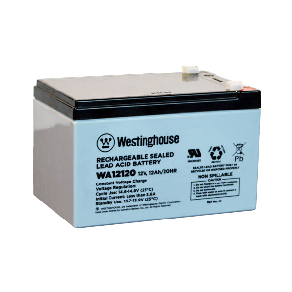 wholesale, wholesale batteries, sla, sealed lead acid, westinghouse WA12120, 12V 23Ah, F2 terminal