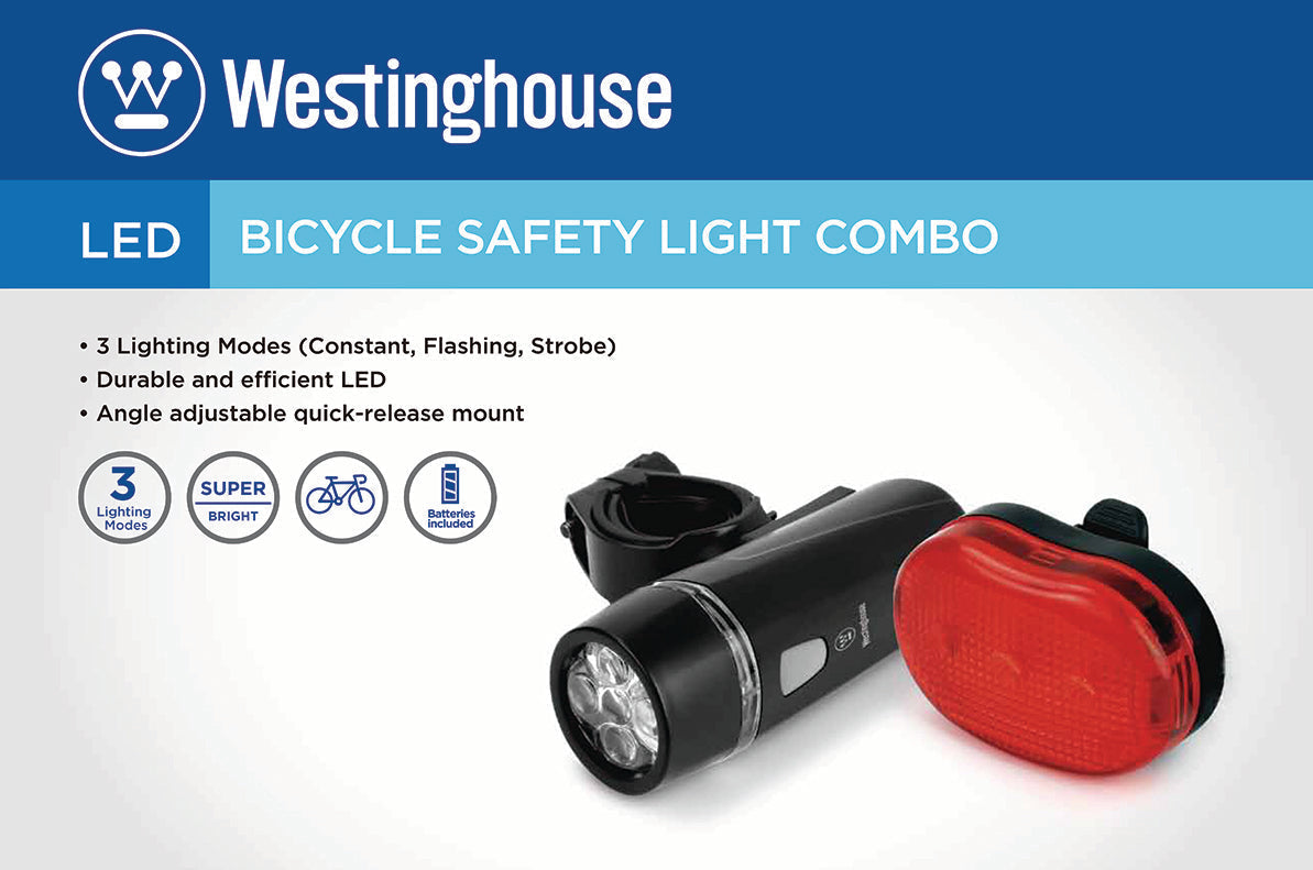 Westinghouse Front & Rear Bicycle Safety Light Combo