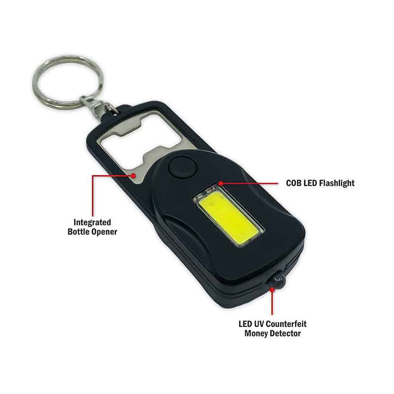 Flipo Microlux | 3-In-1 COB LED Keychain Tool - 18 PC Display